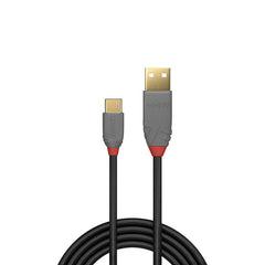 LINDY 36888 3m USB 2.0 Type A to C Cable, Anthra Line - FIXgenie
