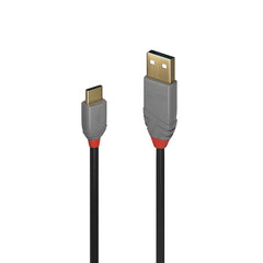 LINDY 36888 3m USB 2.0 Type A to C Cable, Anthra Line - FIXgenie