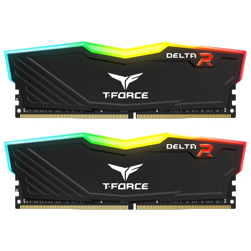 Team T - Force Delta RGB 16GB Kit (2 x 8GB), DDR4, 3200MHz (PC4 - 25600), CL16, XMP 2.0, DIMM Memory, Black - FIXgenie
