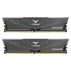 Team T-Force Vulcan Z 16GB Kit (2 x 8GB), DDR4, 3200MHz (PC4-25600), CL16, XMP 2.0, DIMM Memory, Grey