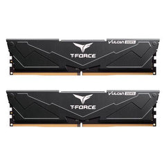 Team T-Force Vulcan 64GB Kit (2 x 32GB), DDR5, 6400MHz (PC5-51200), CL34, ECC, AMD EXPO & Intel XMP 3.0, PMIC, DIMM Memory, Black