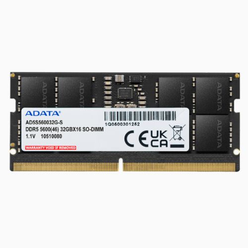 ADATA Standard 32GB, DDR5, 5600MHz, CL46, 1.1V, ECC, SODIMM Memory - FIXgenie
