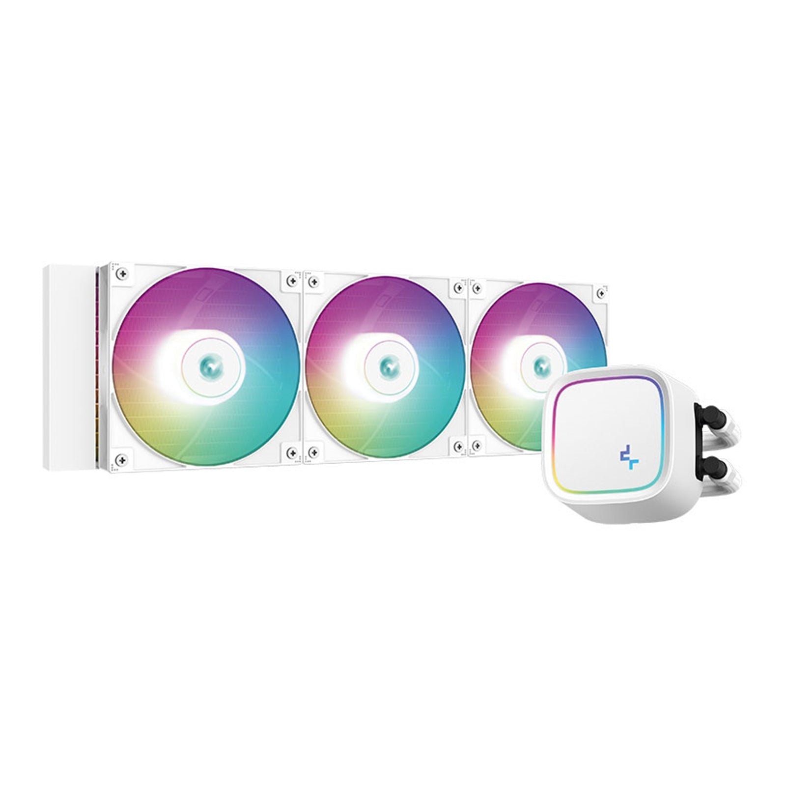 DeepCool LE720 White AIO Cooler, 3x120mm ARGB PWM Fan, Copper Heatsink, Aluminium Radiator, Intel/AMD - FIXgenie