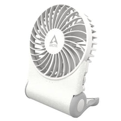 Arctic Summair 2Go Powerful Handheld Fan, Up to 77 Hours of Battery, Ergonomic Handle with Fold-Out Stand, White
