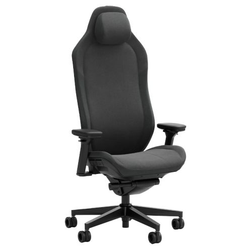 Fractal Design Refine Fabric Dark Gaming Chair, Synchro - Tilt, Memory Foam Headrest, Padded 4D Armrests, Adaptable Support - FIXgenie