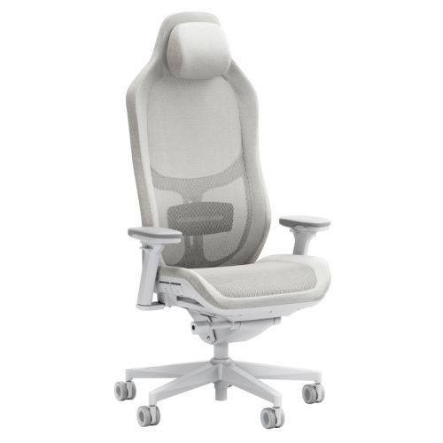 Fractal Design Refine Mesh Light Gaming Chair, Synchro - Tilt, Memory Foam Headrest, Padded 4D Armrests, Adaptable Support - FIXgenie
