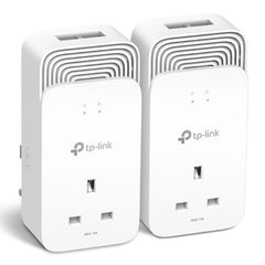TP - LINK (PG2400P KIT) Wired 1428Mbps G.hn2400 Powerline Adapter Kit, AC Pass Through, 2 - Port, Power Saving Mode - FIXgenie