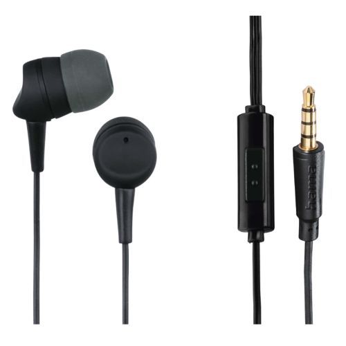 Hama (Kooky) In - Ear Earset, 3.5mm Jack, Inline Microphone, Answer Button, Cable Kink Protection - FIXgenie