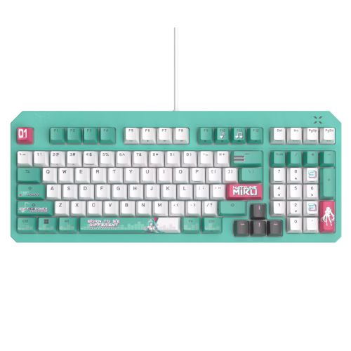 Asus TUF Gaming K3 Gen II Hatsune Miku Edition Optical - Mechanical Compact Gaming Keyboard, 97 - Key Layout, Dampening Foam, IP57, RGB Lighting - FIXgenie