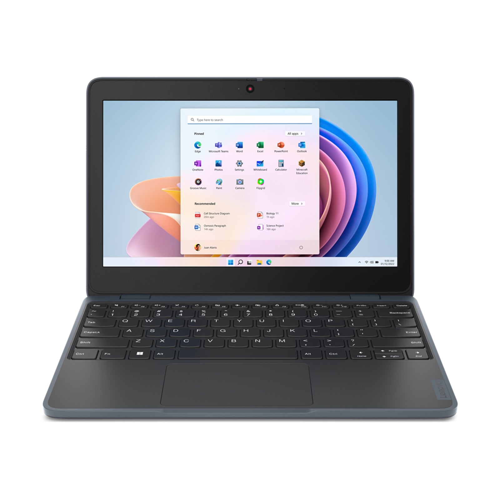 Lenovo 100w G4 82VK0001UK Winbook, 11.6 Inch HD Screen, Intel N100 Processor, 4GB RAM, 128GB SSD, Windows 11 Pro, Grey - FIXgenie