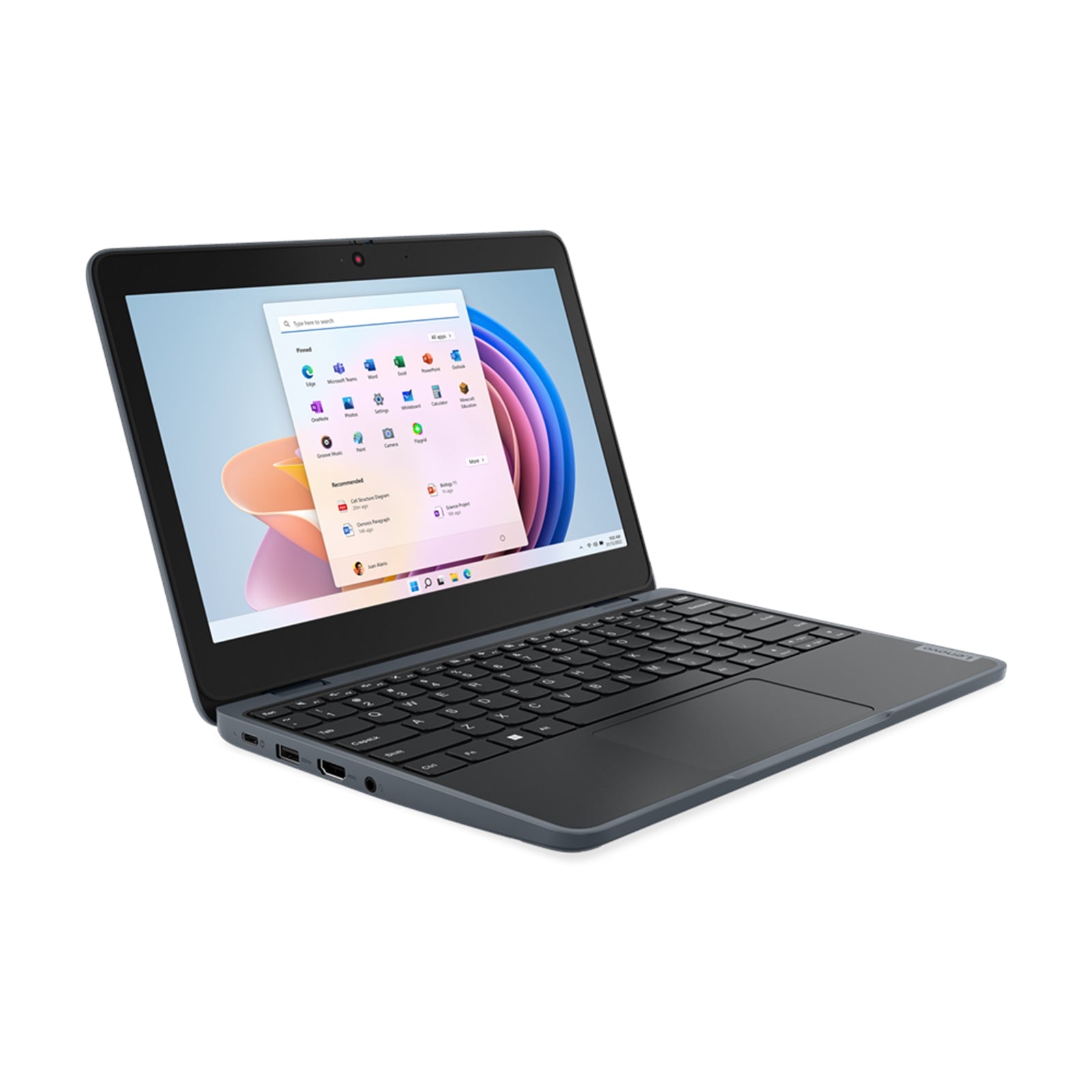 Lenovo 100w G4 82VK0001UK Winbook, 11.6 Inch HD Screen, Intel N100 Processor, 4GB RAM, 128GB SSD, Windows 11 Pro, Grey - FIXgenie