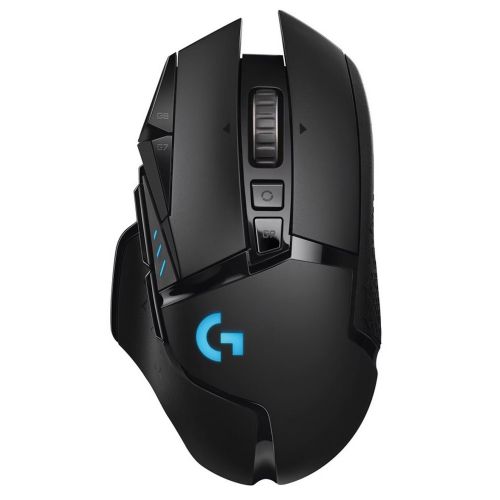 Logitech G502 LIGHTSPEED Wireless/Wired RGB Gaming Mouse, HERO 25K sensor, 25600 DPI, PTFE Feet, Adjustable Weights, Black - FIXgenie