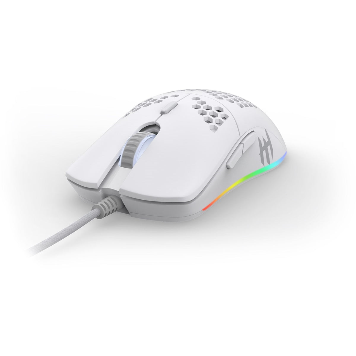 Tecware Exo Elite Lightweight 16000dpi RGB USB Gaming Mouse White - FIXgenie