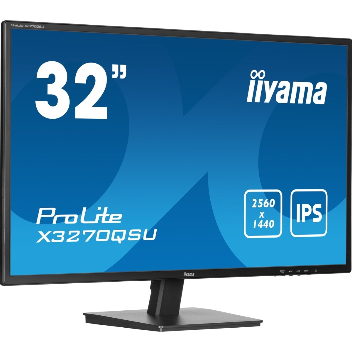 iiyama PROLITE X3270QSU - B1 32 Inch IPS Monitor, Black, 2560x1440, 3ms, 100hz, FreeSync, HDMI, Display Port, USB Hub, Speakers, Int PSU, VESA - FIXgenie