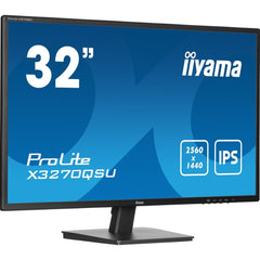 iiyama PROLITE X3270QSU - B1 32 Inch IPS Monitor, Black, 2560x1440, 3ms, 100hz, FreeSync, HDMI, Display Port, USB Hub, Speakers, Int PSU, VESA - FIXgenie