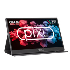 piXL PM156C 15.6 Inch Full HD 60Hz IPS Portable Monitor with USB - C, Mini HDMI & Speakers with Foldable Case & Stand - FIXgenie