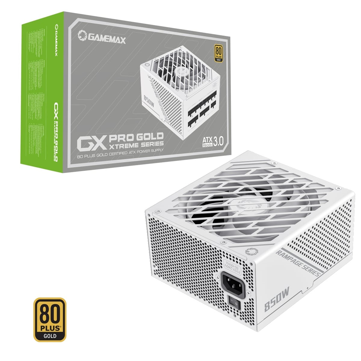 GAMEMAX GX - 850 Pro Modular 80 Plus Gold ATX3.0 PCIe 5.0 PSU With 135mm FDB Fan - FIXgenie