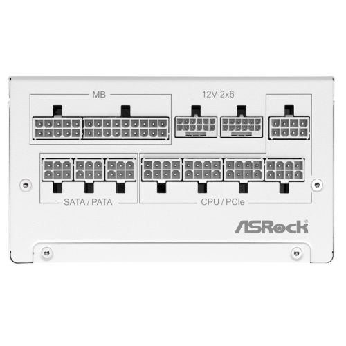 Asrock 1200W Steel Legend SL - 1200G PSU, Fully Modular, 80+ Gold, Cybenetics Platinum & Lambda A, ATX 3.1, PCIe 5.1, White - FIXgenie