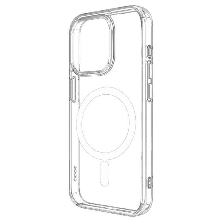 QDOS iPhone 15, 15 Pro Clear Case with MagSafe Charging Hybrid Force with Snap - FIXgenie