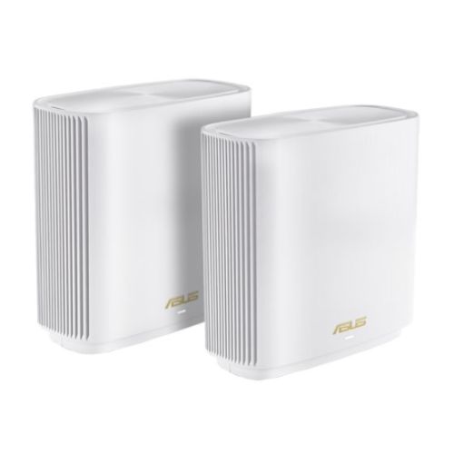 Asus (ZenWiFi AX XT8 V2) AX6600 Wireless Tri - Band Cable Wi - Fi 6 Routers, 2 Pack, USB 3.1 Gen1, 2.5G WAN, AiMesh Tech, White - FIXgenie