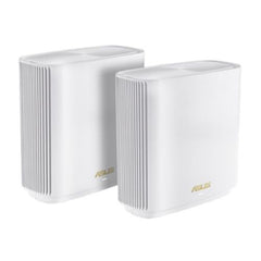 Asus (ZenWiFi AX XT8 V2) AX6600 Wireless Tri - Band Cable Wi - Fi 6 Routers, 2 Pack, USB 3.1 Gen1, 2.5G WAN, AiMesh Tech, White - FIXgenie