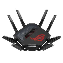 Asus (ROG Rapture GT-BE98) BE25000 Quad-Band Wi-Fi 7 Gaming Router, 2x 10G Ports, 2.5G WAN, Game Acceleration, AiMesh, RGB Lighting 