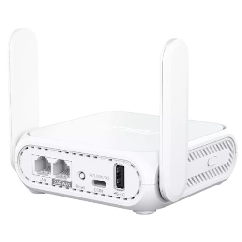 Asus (RT - BE58 GO) BE3600 Dual Band Wi - Fi 7 Travel Router, 4G & 5G Mobile Tethering, Public WiFi Mode, VPN , AiMesh, 2.5G Port, USB - C Power Delivery - FIXgenie