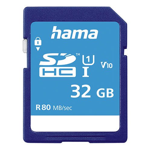 Hama 32GB SDHC Card, UHS - I Class 10, 80MB/s - FIXgenie