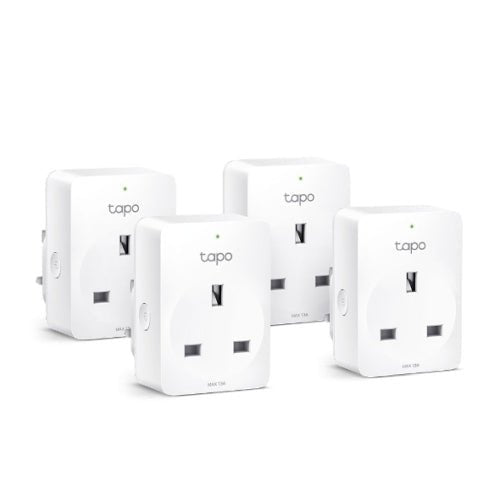TP - LINK (TAPO P100 4 - Pack) Mini Smart Wi - Fi Socket, Remote Access, Scheduling, Away Mode, Voice Control - FIXgenie