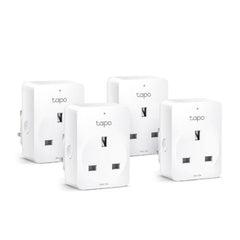 TP - LINK (TAPO P100 4 - Pack) Mini Smart Wi - Fi Socket, Remote Access, Scheduling, Away Mode, Voice Control - FIXgenie