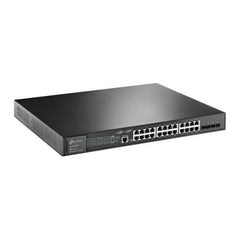 TP-LINK (SG3428XMP) JetStream 24-Port Gigabit & 4-Port 10GE SFP+ L2+ Managed Switch with 24-Port PoE+, Rackmountable