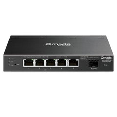 TP-LINK (SG2206MP) Omada Access 6-Port Gigabit Switch with 4-Port PoE+, 5x GB RJ45, 1x GB SFP, Centralized Management, Metal Casing