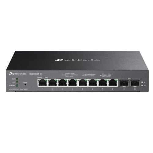 TP - LINK (SG2210XMP - M2) Omada 8 - Port 2.5GBASE - T and 2 - Port 10GE SFP+ Smart Switch with 8 - Port PoE+ - FIXgenie