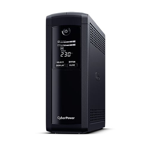 CyberPower Value Pro 1200VA Line Interactive Tower UPS, 720W, LCD Display, 8x IEC, AVR Energy Saving, 1Gbps Ethernet - FIXgenie