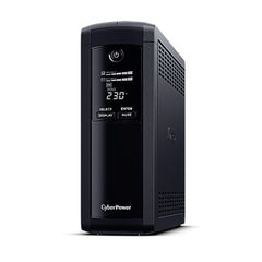 CyberPower Value Pro 1200VA Line Interactive Tower UPS, 720W, LCD Display, 8x IEC, AVR Energy Saving, 1Gbps Ethernet - FIXgenie