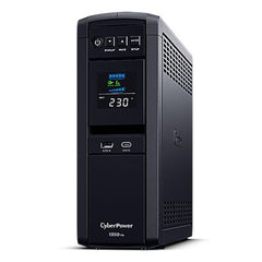 CyberPower PFC Sinewave 1350VA Line Interactive Tower UPS, 810W, LCD Display, 2x UK Plug, 4x IEC, AVR Energy Saving - FIXgenie