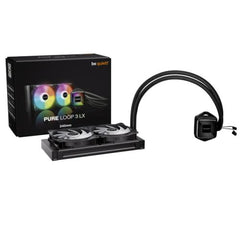 Be Quiet! Pure Loop 3 LX 240mm Liquid CPU Cooler, 2x Light Wings LX Daisy - chained PWM Fans, ARGB Cooling Block w/ 10 Lighting Foils, Black - FIXgenie