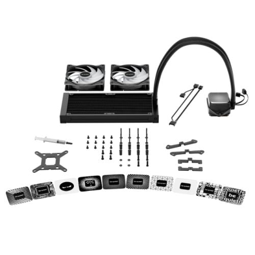 Be Quiet! Pure Loop 3 LX 240mm Liquid CPU Cooler, 2x Light Wings LX Daisy - chained PWM Fans, ARGB Cooling Block w/ 10 Lighting Foils, Black - FIXgenie