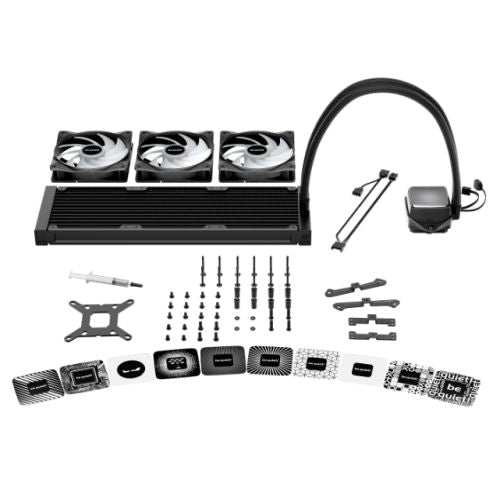 Be Quiet! Pure Loop 3 LX 360mm Liquid CPU Cooler, 3x Light Wings LX Daisy - chained PWM Fans, ARGB Cooling Block w/ 10 Lighting Foils, Black - FIXgenie