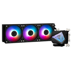 MSI MAG CORELIQUID I360 360mm Liquid CPU Cooler, 3x ARGB PWM Fans, Dual-sided Infinite Mirror Cooling Block, Black
