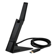 MSI (GUAXE54) AXE5400 Wi-Fi 6E Wireless USB Adapter, Tri-Band, USB 3.0, Beamforming, Adjustable Antenna, WPA3, Cradle