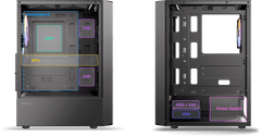 Antec AX26 RGB Elite Mid - Tower Gaming PC Case - Pre - Installed 4 x 120mm Fixed - RGB Fans, Tempered Glass Side Panel, High - Airflow Mesh Front - ATX/Micro - ATX/ITX - FIXgenie