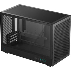DeepCool CH260 Micro-ATX Case, High-Airflow Compact PC Case with Tempered Glass Panel, USB-C Port, Supports 360mm Radiator, ATX PSU, Black