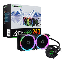 GameMax Iceberg Universal Socket 240mm PWM 1800RPM RGB LED AiO Liquid CPU Cooler