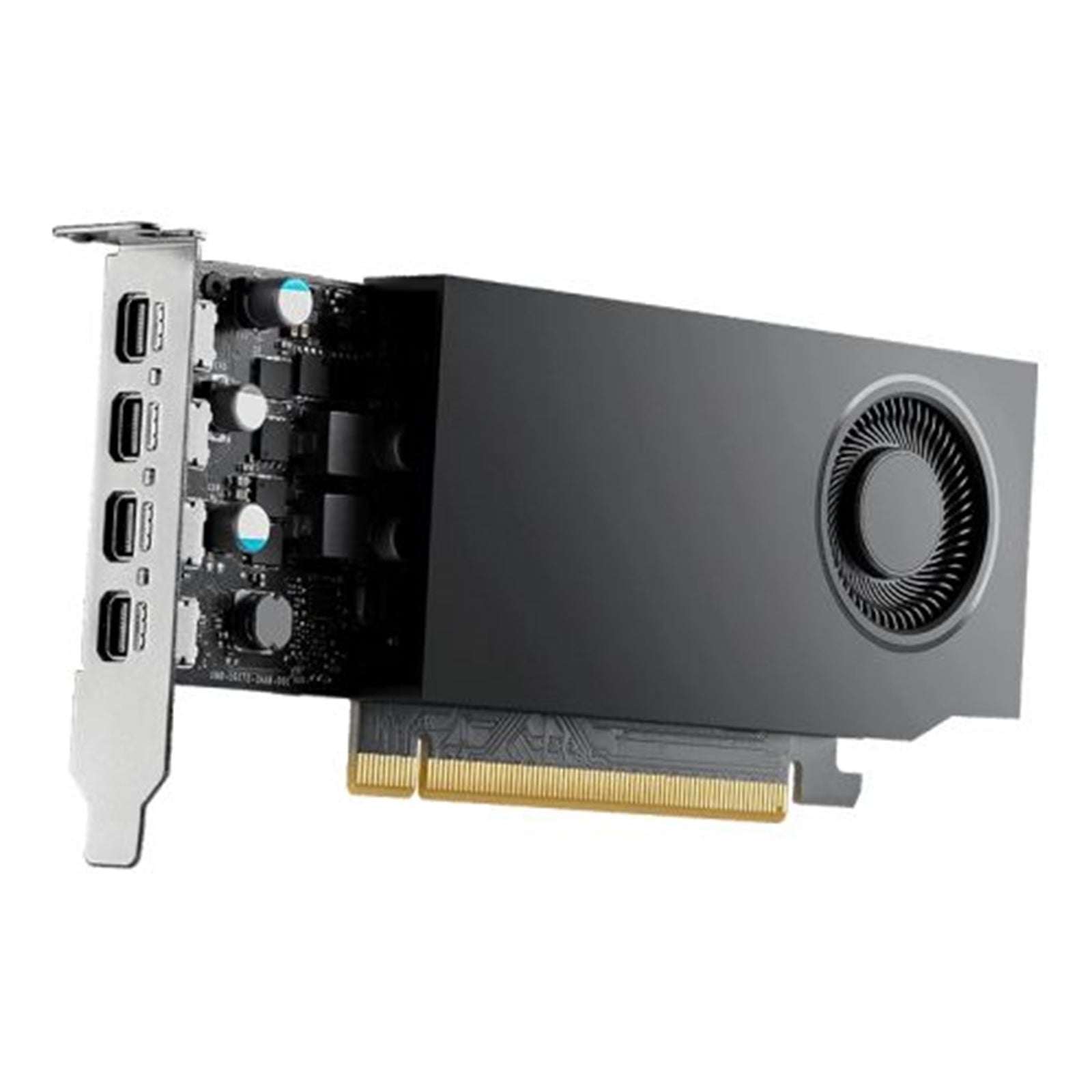 PNY NVIDIA Professional RTX A1000 Retail Graphics Card, 8GB GDDR6, 2307 CUDA Cores, 72 Tensor Cores, Single Fan, 4x mini-DisplayPorts