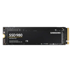 Samsung 980 (MZ-V8V1T0BW) 1TB NVMe SSD, M.2 Interface, PCIe Gen3, 2280, Read 350MB/s, Write 3000MB/s, 5 Year Warranty