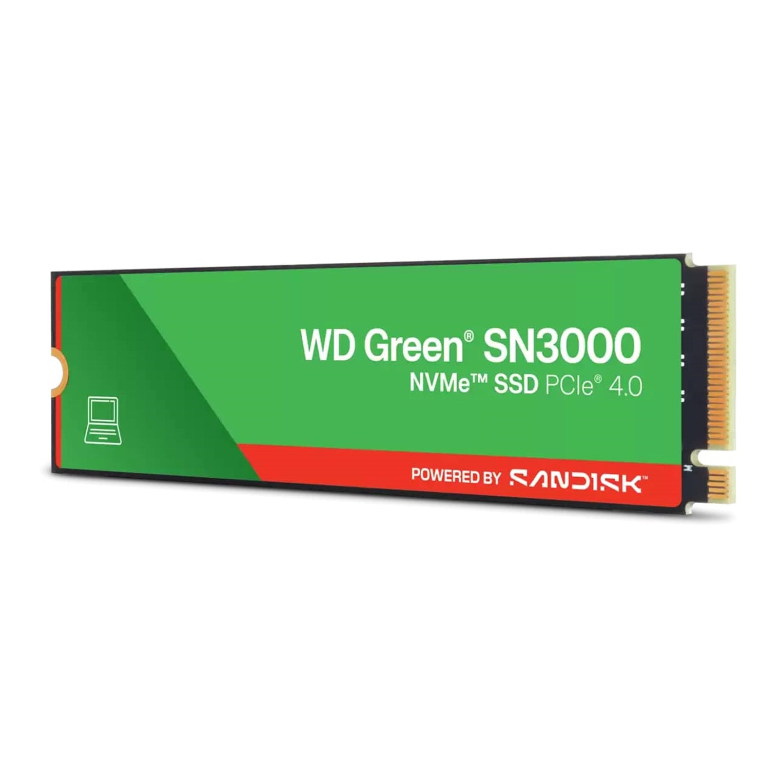 WD Green SN3000 (WDS200T4B0E-00CNZ0) 2TB NVMe SSD, M.2 Interface, PCIe Gen4, 2280, Read 5000MB/s, Write 4200MB/s, 3 Year  Limited Warranty