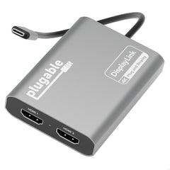 Plugable USBC-6950M Portable USB-C to Dual 4K DisplayLink Certified HDMI Adapter