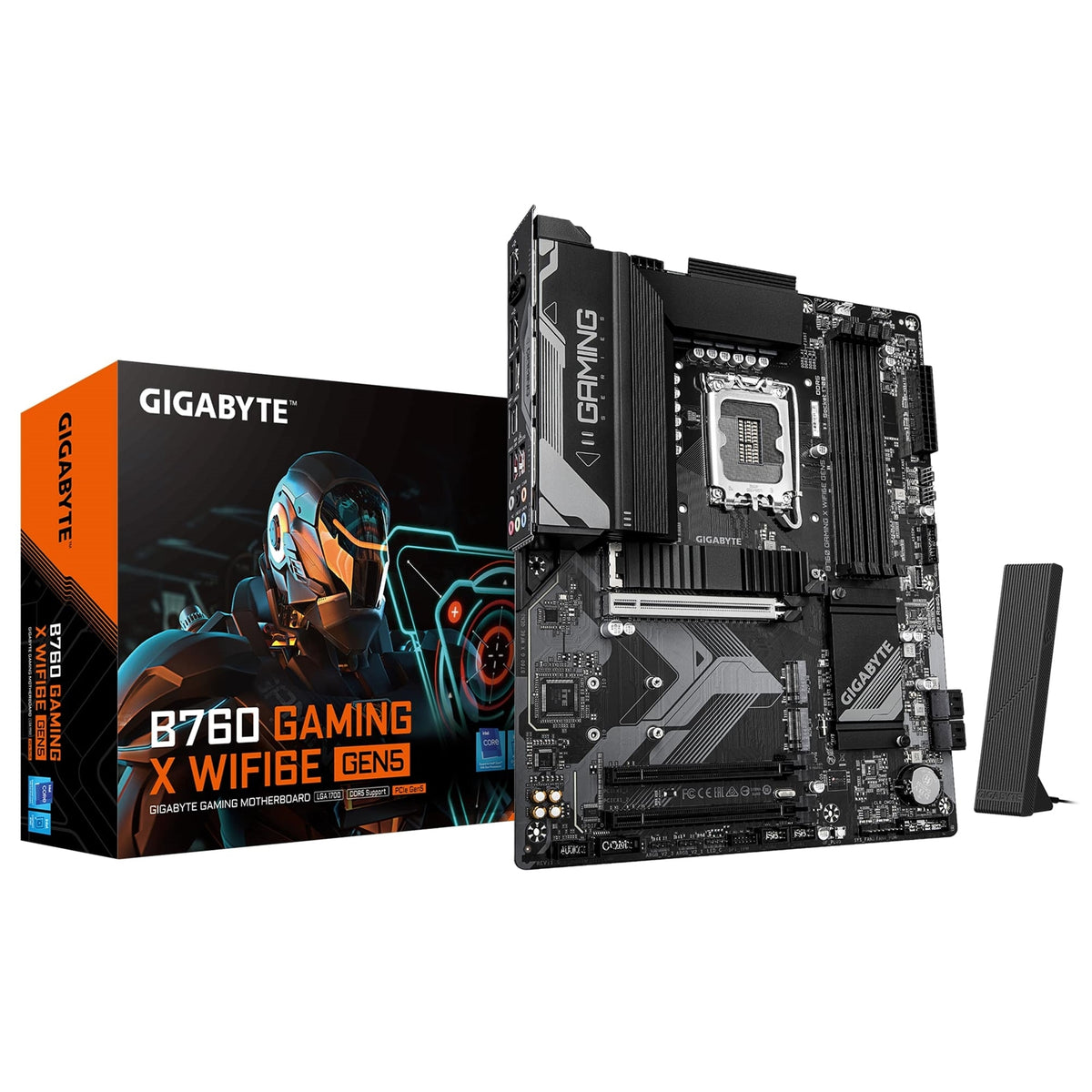 Gigabyte B760 GAMING X WIFI6E GEN5 Socket Motherboard, ATX, 4 x DDR5 Slots, 3 x M.2 Socket, GbE LAN, 2 x USB Type C, 1x HDMI Port/ 1 x Display Port