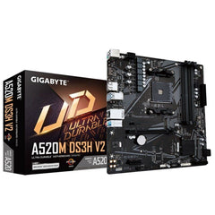 Gigabyte A520M DS3H V2 Ultra Durable AMD AM4 Socket Motherboard, Micro - ATX, 4x DDR4 Slots, 1x M.2 Socket, GbE LAN, 1x DisplayPort / 1x HDMI Port - FIXgenie